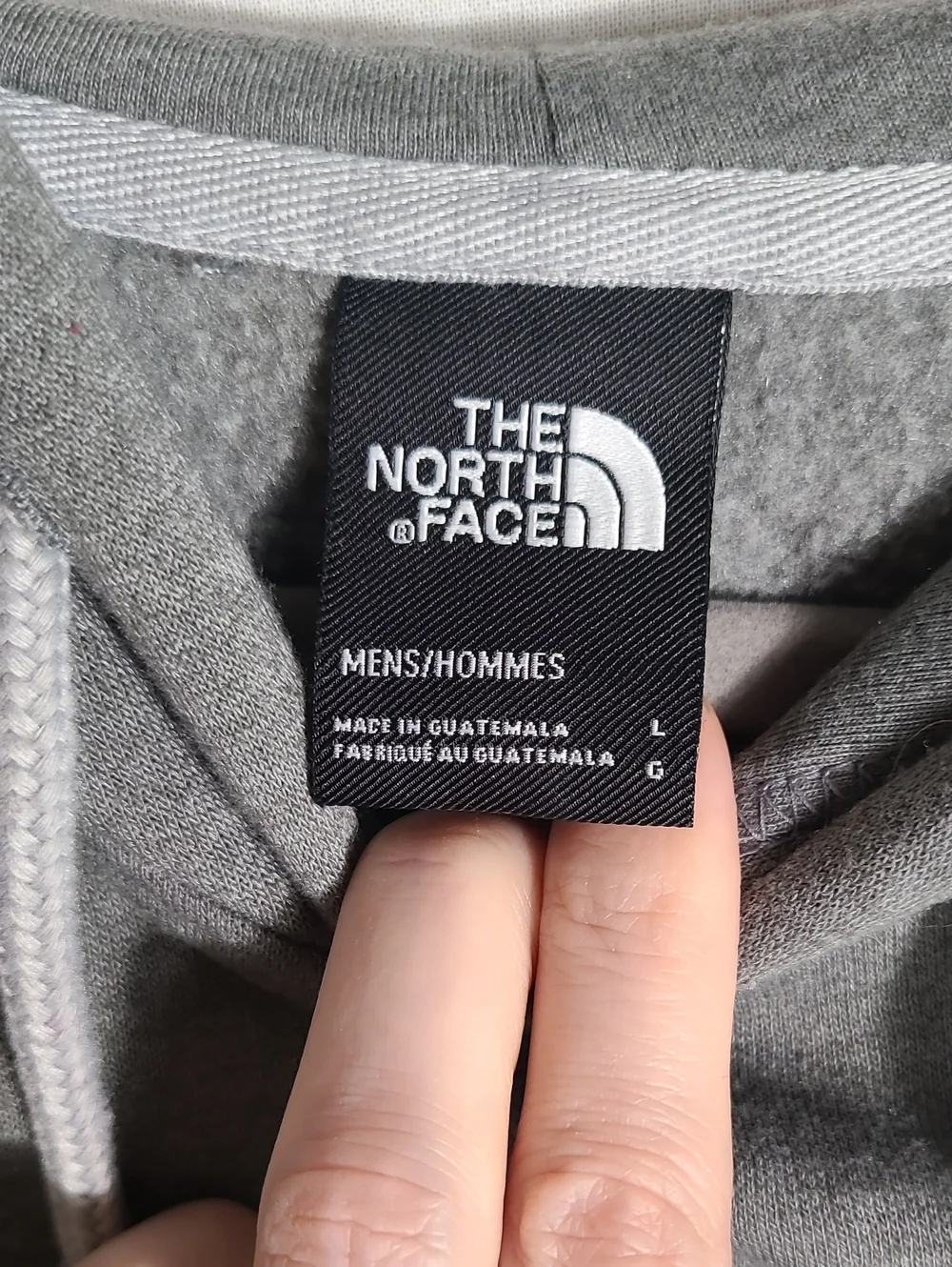 The North Face Men's Gray Logo Hoodie Sweatshirt Size Large